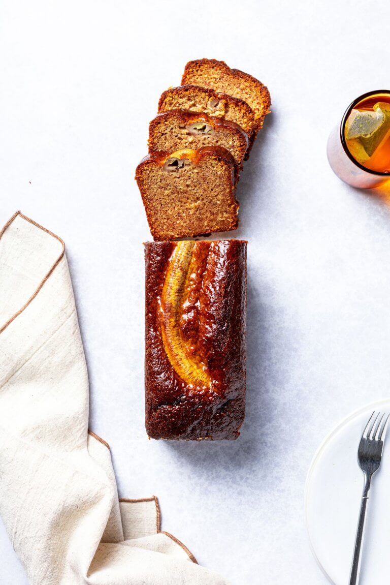 Vegan Banana Bread Slice